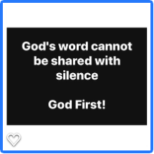 God's Word cannot be shared wit silence