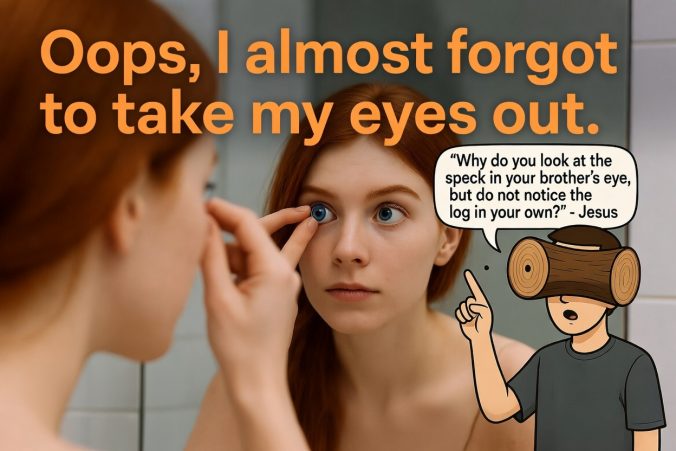 Oops, I almost forgot to take my eyes out.