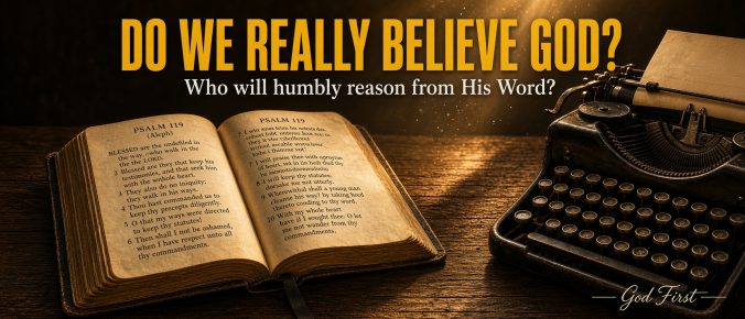 Do we really believe God Who will humbly reason from His Word?