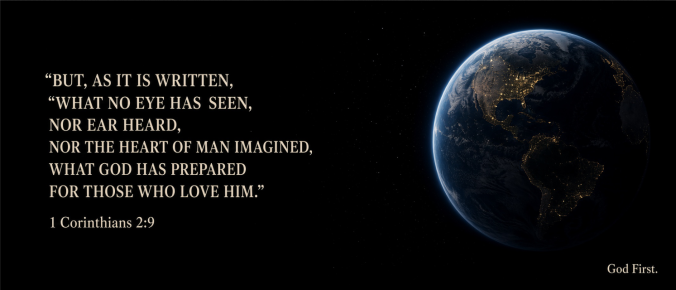 But, as it is written, 'What no eye has seen, nor ear heard, nor the heart of man imagined, what God has prepared for those who love him.
