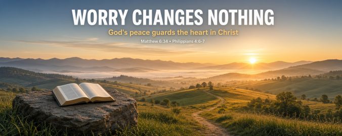 Worry Changes Nothing God's peace guards the heart in Christ Matthew 6:34, Philippians 4:6-7