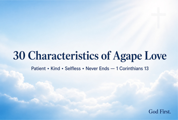 30 Characteristics of Agape Love Patient - Kind - Selfless - Never Ends