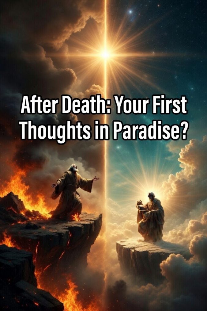 After Death: Your first thoughts in Paradise?