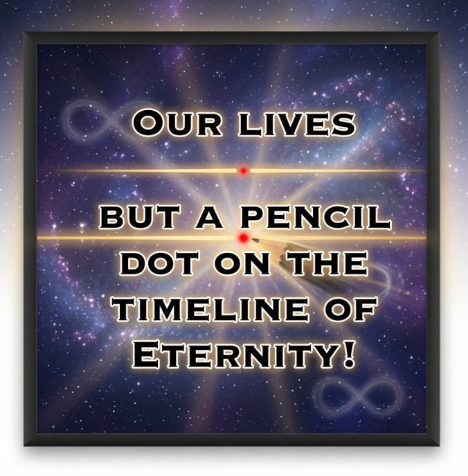 Our Lives But a pencil dot on the timeline of Eternity