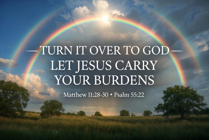 TURN IT OVER TO GOD; LET JESUS CARRY YOUR BURDENS Matthew 11:28–30 Psalm 55:22