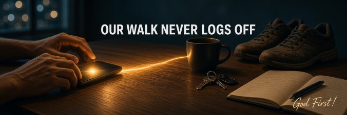 Our walk never logs off God First!
